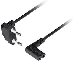 Lanberg Power Cord Cee 7/16 > Iec 320 C7 Euro Radio 1.8m Angled Vde Black