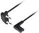 Lanberg Power Cord Cee 7/16 > Iec 320 C7 Euro Radio 1.8m Angled Vde Black