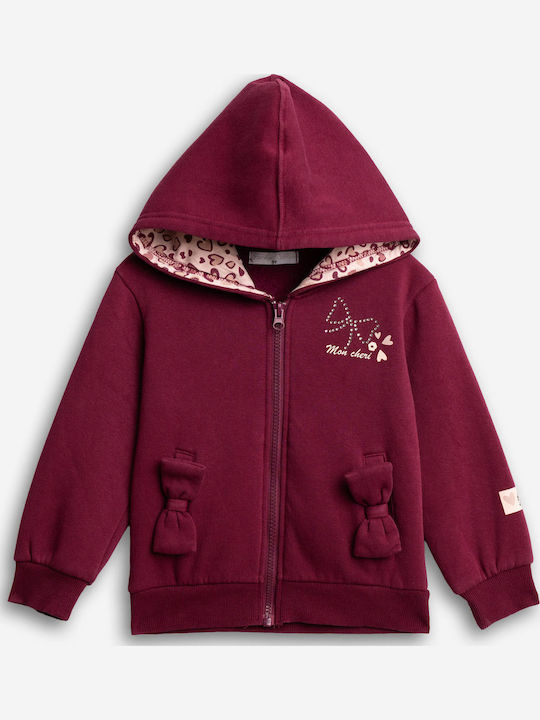 Funky Kinder-Sweatshirt Burgundisch