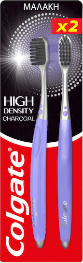 Colgate High Density Οδοντόβουρτσα High Density Charcoal 2τμχ