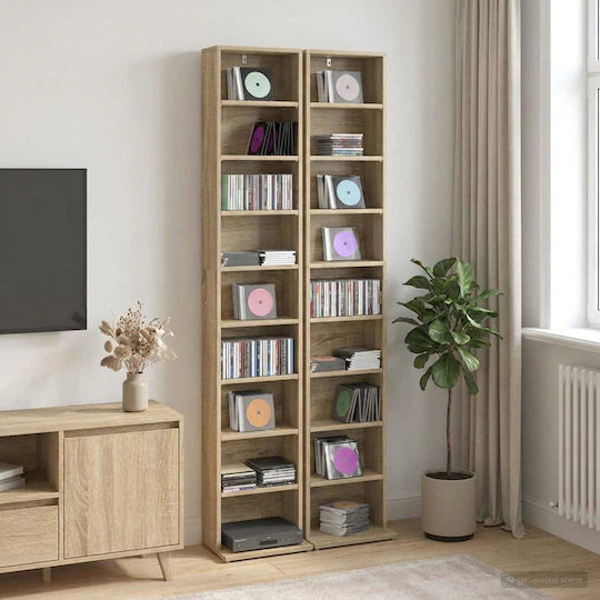 vidaXL CD-Schrank 2 Stück Sonoma Eiche 33x23,5x175cm