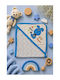 Esthisis Cotton Flannel Swaddle Blanket Light Blue 95x80cm