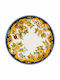 Saturnia Shallow Porcelain Plate with Diameter 31cm