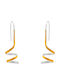 Bizoutaki Silver Gold Plated Dangle Earrings