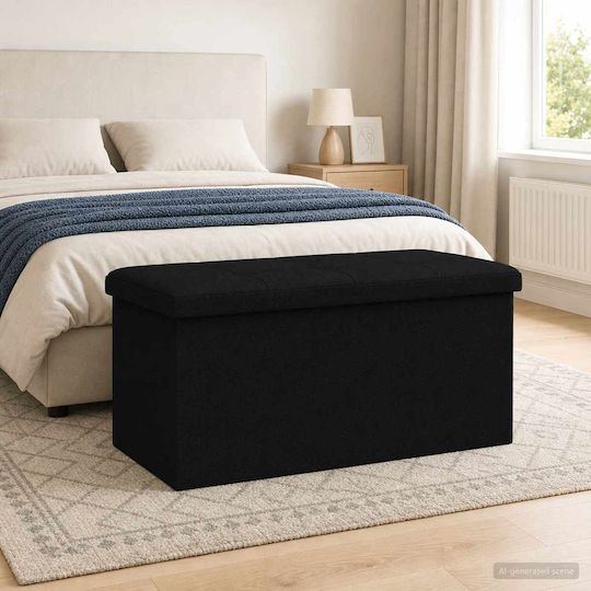 Bankhocker mit Stauraum Hölzernes Schwarze