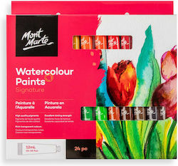 Mont Marte Set Acuarele 24 Culori 12ml