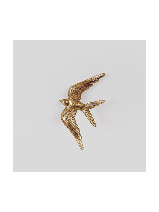 Decorațiune de Perete Aurie 15.2x2x8cm 3 Bucăți