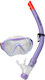 Aquablue Silicone Diving Mask with Snorkel Kids Purple