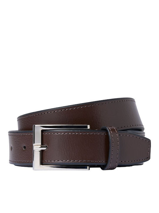 Jack & Jones Ανδρική Ζώνη Δερμάτινη Καφέ
