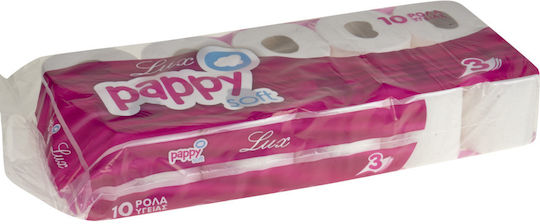 Pappy Soft Lux Toilettenpapier 10 Verpackungsrollen 3 Lagen