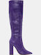 Women's Boots with High Heel Purple