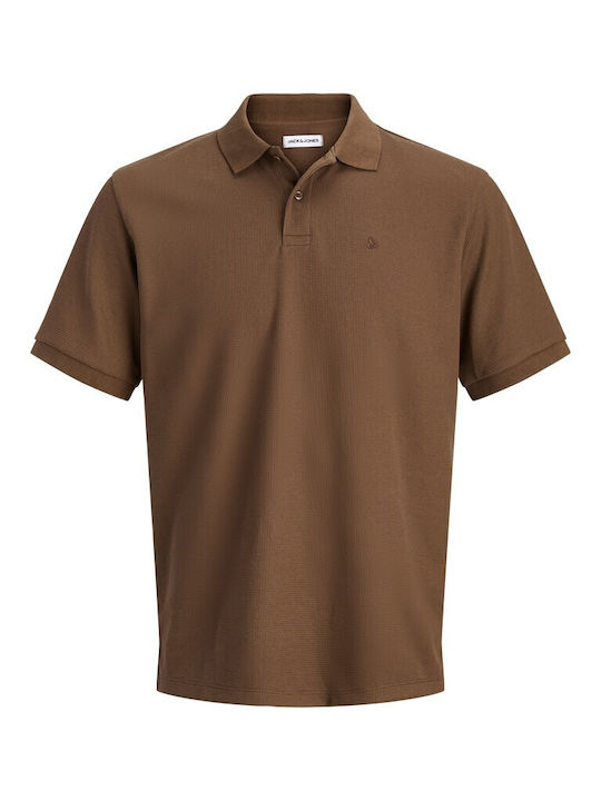 Jack & Jones Polo Μπλούζα Κοντομάνικη Cocoa