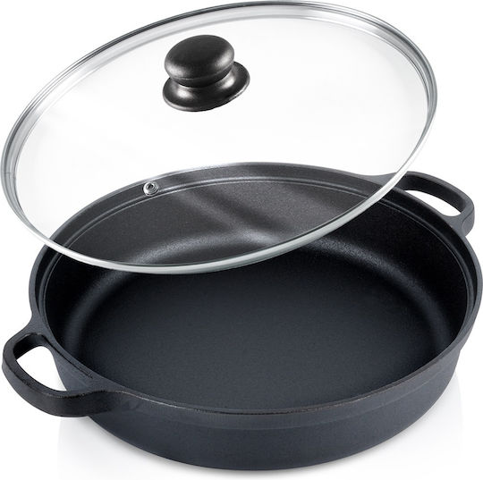 Vilde Tigaie din Fontă cu Capac cu Acoperire Ceramică 30cm