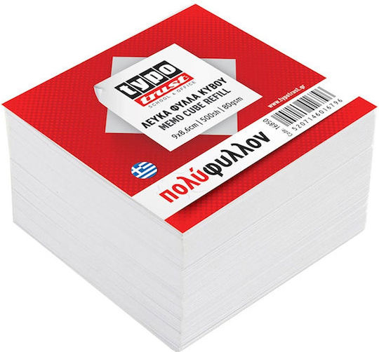 Кубче за Бележки Typotrust 500 Листа 70gr 9x9cm Бяло 16850