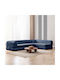 Legom Eco Corner Couch Bed Artificial Leather Navy Blue