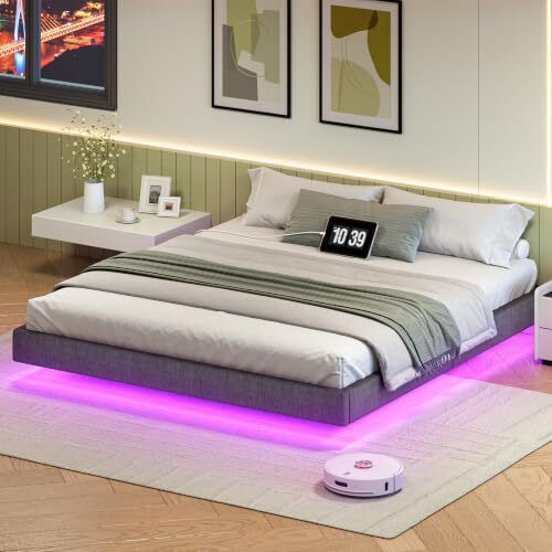 Hoobro Υπόστρωμα King Size για Στρώμα 180x200cm Σκούρο Γκρι