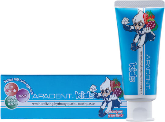 Apa Care Apadent Kinderzahnpasta Für 3+ Jahre Mit Geschmack Blaubeere Frei von Fluorid 60gr