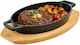 Rosle Gusseisenplatte Mit Griff 26 X 18 Cm Schwarz Holz