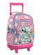 Disney Stitch Doll Σχολική Τσάντα Τρόλεϊ Ροζ 33 x 22 x 44εκ