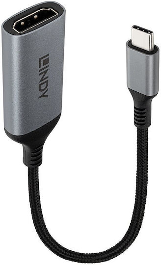 Lindy 43428 Μετατροπέας USB-C male σε HDMI female Γκρι