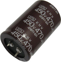470μF 450V Snap-in Кондензатор Nippon Chemicon Ø30x45 мм Ls:10 мм 2000ч @ 105°С Серия Kmw 470μF
