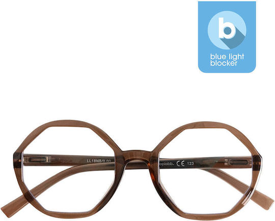 Looplabb Lolita Blaulichtblockierende Brillen Farbe Hazel Grad 2.5