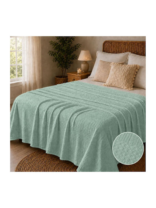Pucioasa Double Blanket 240x260cm Sage Green