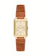 Raquel Womens Watch 23mm Battery with Gold Leather Strap
