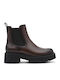 Damen Chelsea-Stiefel mit Mittelhohem Braun Absatz