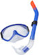 Aquablue Silicone Diving Mask with Snorkel Blue