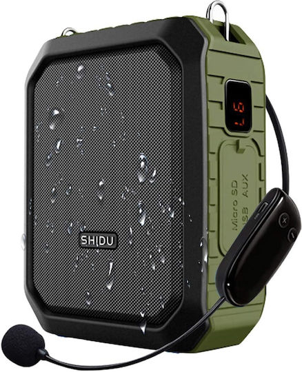 Amplificator vocal portabil fără fir Microfon Bluetooth Megafon Baterie 4400 mAh Funcție Power Bank Slot Card Funcție de înregistrare Impermeabil IPX5 Profesori Ghizi Turistici Antrenori