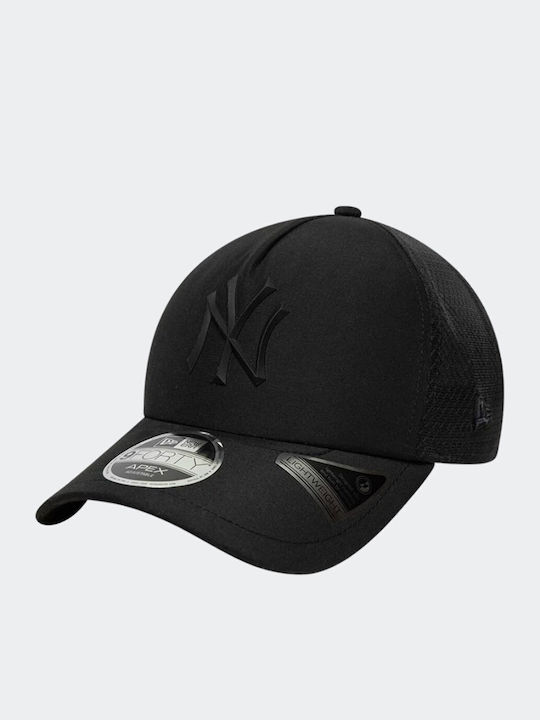 New Era New York Yankees MLB Sporty Black 9Forty Apex Adjustable Cap Unisex Cap Black