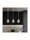 Verstellbare Deckenleuchte Gold LED mit Warmweißem Licht mit Kristallen PA-121-GOLD