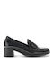Leder Loafer Pumps Schwarze