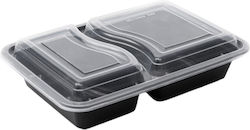 Ready 2u Einweg-Plastikgeschirr Schwarz 2 Plätze Behälter Mit Deckel 50 Stück 6-73228 Ready 2u Einweg-Plastikgeschirr Schwarz 2 Plätze Behälter Mit Deckel 50 Stück 6-73228
