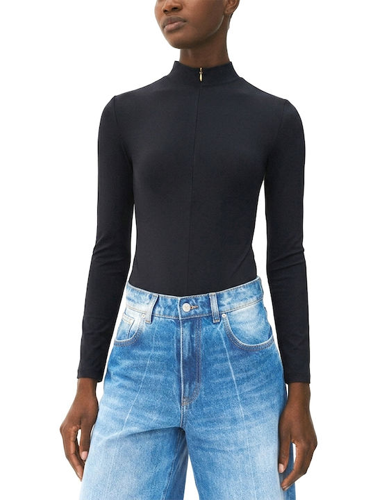 Access Fashion Дамско Боди С Висока Яка С Дълъг Ръкав Черно 64-2130-202-black Access Fashion Дамско Боди С Висока Яка С Дълъг Ръкав Черно 64-2130-202-black