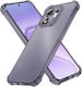 Techsuit Shockproof Clear Silicone Honor 600 Smart Smoke Black