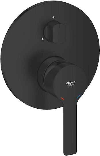 Grohe Σετ Μίκτης & Κεφαλή Ντουζ Εντοιχισμού για Ντουζιέρα Μαύρο