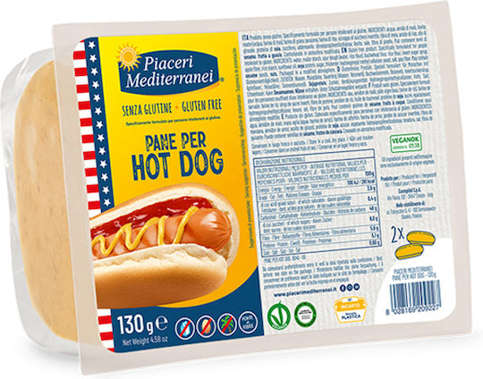 Piaceri Mediterranei Ψωμακια Hot Dog Χωρις Γλουτενη 130g