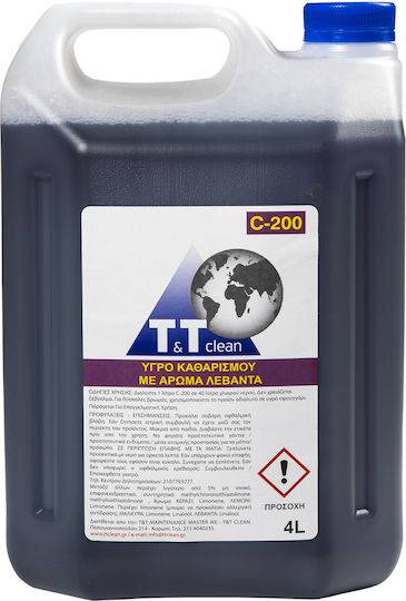 T&t Clean Υγρό Καθαριστικό Λεβάντα 4lt 6-73519