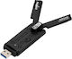 Nedis Wi-fi 6e Ax5400 Dongle Usb 3.0 Conexiune 2 Antene Tri-band Negre