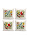 Aberto Design Dekorativer Kissenbezug Mehrfarbig 43x43cm