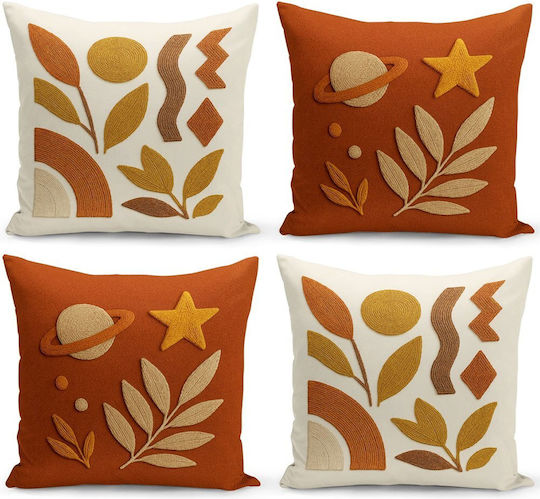 Aberto Design Dekorativer Kissenbezug Mehrfarbig 43x43cm