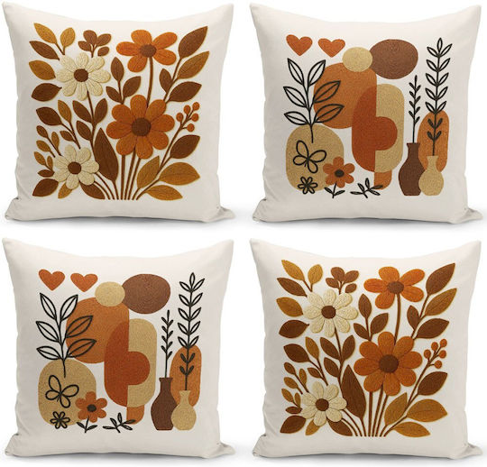 Aberto Design Aberto Design Dekorativer Kissenbezug Mehrfarbig 43x43cm