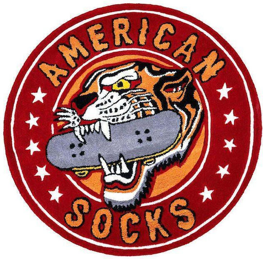 American Socks Wildcat Handmade Non-Slip Round Rug Wildcat Rug Ø100cm