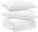 vidaXL Set Hotelldecken Weiß King Size 240x220cm 3Stücke