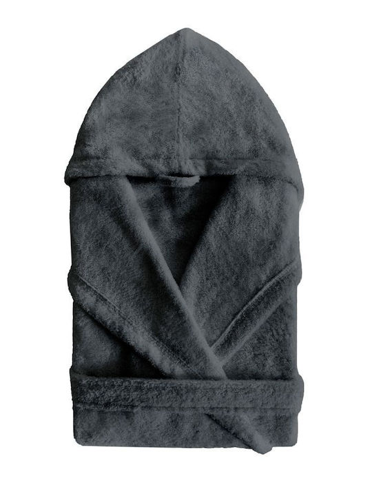 Sorema Plus Bathrobe Hooded Anthracite 400gr/m²