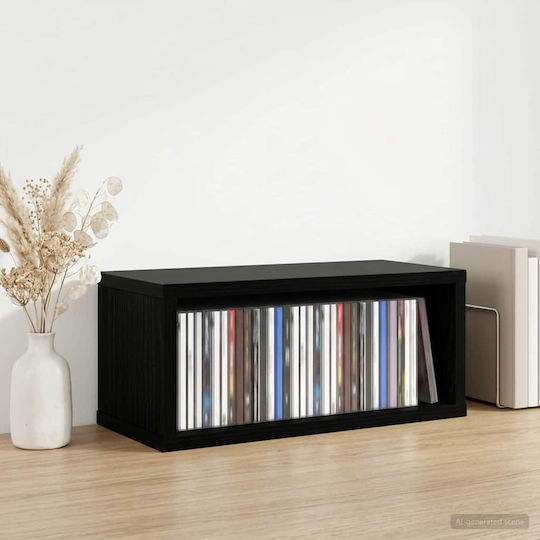 Vidaxl Ράφι Αποθήκευσης Cds Μαύρη Δρυς 40 X 17 X 17 Εκ