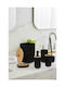 SteweHome Set de Accesorii pentru Baie Bambus Negru 5 Buc