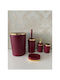 SteweHome Bathroom Accessory Set Plastic Blue 5 Pieces